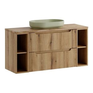 Comad Závěsná skříňka Nova River s deskou a umyvadlem 120 cm dub coast evoke obraz