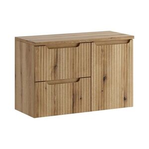 Comad Závěsná skříňka Nova s deskou a košem na prádlo 90 cm dub coast evoke obraz