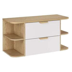 Comad Závěsná skříňka pod umyvadlo Aster Ovalia s deskou 100 cm dub cremona/bílá obraz
