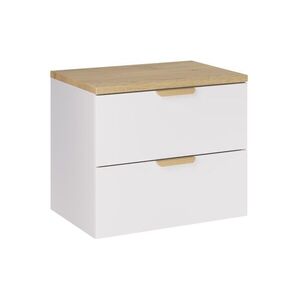 Comad Závěsná skříňka pod umyvadlo Aster s deskou 60 cm bílá/dub cremona obraz