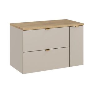Comad Závěsná skříňka pod umyvadlo Dalia Cashmere Nordic s deskou 80 cm dub cremona/kašmírová obraz