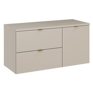 Comad Závěsná skříňka pod umyvadlo Dalia Cashmere s deskou a košem na prádlo 100 cm kašmírová obraz