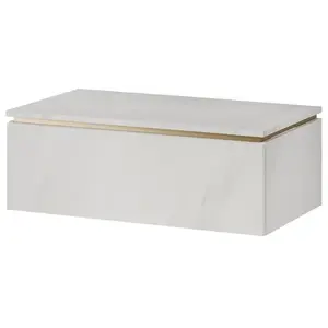 Szynaka Závěsná skříňka pod umyvadlo Letto 02 80 cm bílý mramor/zlatá obraz