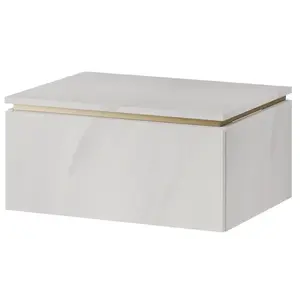 Szynaka Závěsná skříňka pod umyvadlo Letto 03 60 cm bílý mramor/zlatá obraz