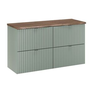 Comad Závěsná skříňka pod umyvadlo Line Reed Green s deskou 100 cm zelená/dub casella obraz