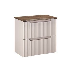 Comad Závěsná skříňka pod umyvadlo Nova Cashmere Nature s deskou 60 cm kašmírová/dub casella obraz