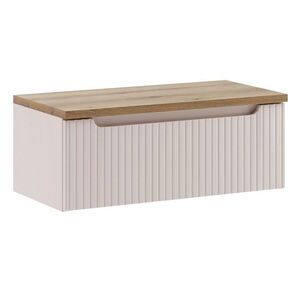Comad Závěsná skříňka pod umyvadlo Nova Cashmere s deskou 80 cm kašmírová/dub coast evoke obraz