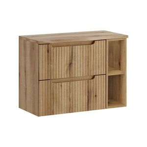 Comad Závěsná skříňka pod umyvadlo Nova Oak Nature s deskou 80 cm dub coast evoke obraz