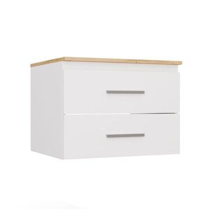 TP Living Závěsná skříňka pod umyvadlo s deskou NEL 2S 60 cm bílá/dub Artisan obraz