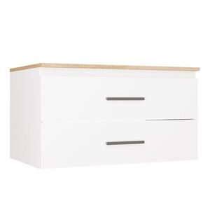 TP Living Závěsná skříňka pod umyvadlo s deskou NEL 2S 80 cm bílá/dub Artisan obraz