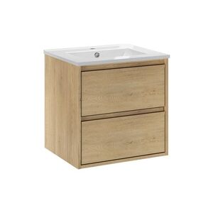 Comad Závěsná skříňka Viola Lava se zápustným umyvadlem 50 cm dub cremona obraz