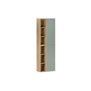 Comad Závěsná vysoká koupelnová skříňka Aster II 160 cm zelená/dub cremona obraz