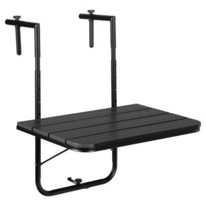TZB Závěsný balkónový stůl Aretto 60 cm černý obraz