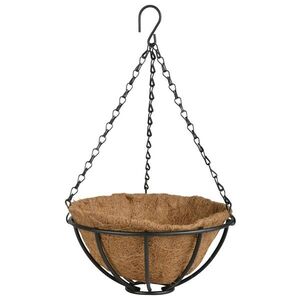 Esschert Design Závěsný květináč Loft 25 cm černý/hnědý obraz
