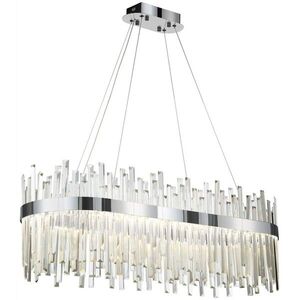 TooLight Závěsný LED křišťálový lustr APP1514-CP80 stříbrný/neutrální bílá obraz