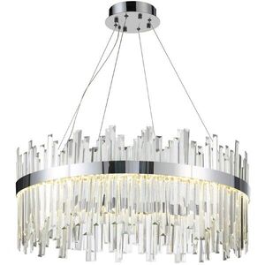 TooLight Závěsný LED křišťálový lustr APP1516-CP60 stříbrný obraz