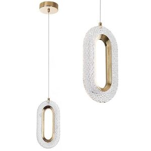 TooLight Závěsný LED křišťálový lustr G113-1CP zlatý/neutrální bílá obraz