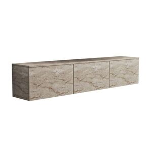 Kalune Design Závěsný TV stolek Neon Illuminated 160 cm travertin obraz