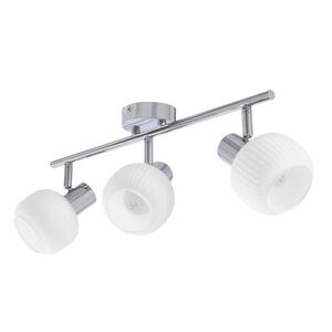 Lampa sufitowa ANDRUS srebrna 3x40W E14 elegancka klasyczna oprawa do salonu sypialni korytarza obraz