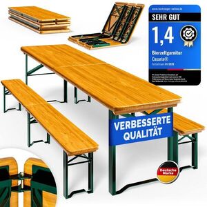 Zahradní pivní set 220 cm skládací obraz