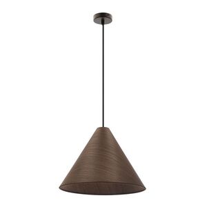 CONO lampa wisząca 33 czarny 1x40W E27 abażur fornir mahoniowy obraz