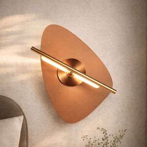 RELAX lampa kinkiet mosiężny 5W LED 3000K klosz bursztynowy obraz