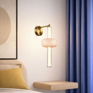 PURAS lampa kinkiet mosiężny 12W LED 3000K klosz bezbarwny+biały obraz