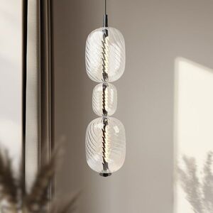 PLAYA lampa wisząca czarny 12W LED 3000K klosz bezbarwny obraz