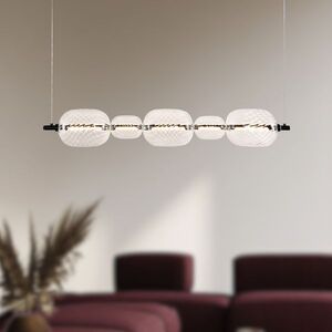 PLAYA lampa wisząca czarny pozioma 15W LED 3000K klosz bezbarwny obraz