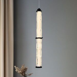 CORTE lampa wisząca czarny matowy 18W LED 3000K klosz bezbarwny obraz