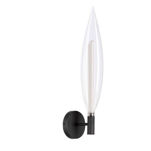 Kinkiet Nordic szklany czarny transparentny do salonu 1x5W G9 obraz
