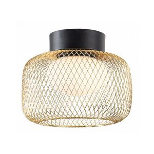 Lampa sufitowa Sopra 25 czarno złota klosz druciany do salonu GX53 obraz