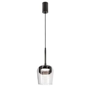 Lampa wisząca Glaxi szklana szara transparentna do salonu GX53 obraz