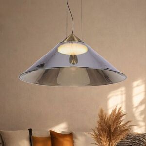 Lampa wisząca Presto 50 szklana z dymionym kloszem nad stół do salonu GX53 obraz