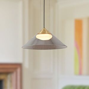 Lampa wisząca Presto 34 szklana złota z kloszem dymionym nad stół GX53 obraz