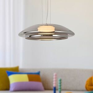 Lampa wisząca Ombre 34 szklana nad stół do salonu z kloszem dymionym obraz