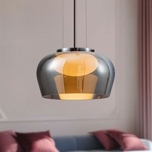 Lampa wisząca Insieme 35 szklana klosz dymiony nad stół do salonu obraz