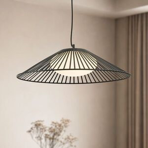 Lampa wisząca Sonte 60 czarna z białym kloszem nad stół GX53 obraz