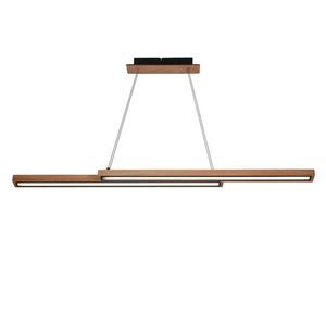Sento lampa wisząca drewniany 13W LED 4000K maskownica czarna obraz