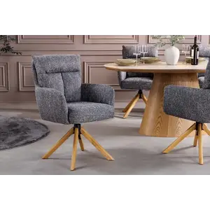 Otočné jídelní křeslo 2 ks GYES Dekorhome obraz