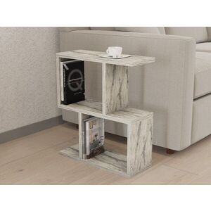 Odkládací stolek / Příruční stolek Zet - Freesia Marble obraz