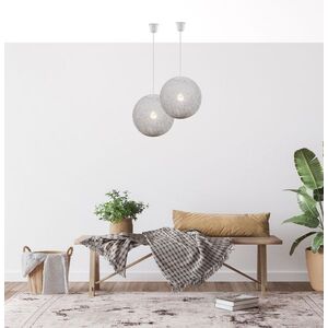 Závěsná lampa koule 30cm 1xE27 bílá CARUBA obraz