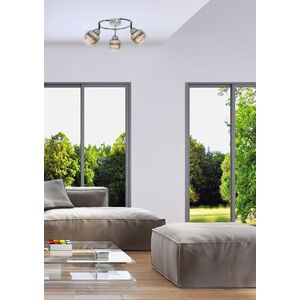 Spirálová stropní lampa 3X10W E14 LED chrom FORT obraz