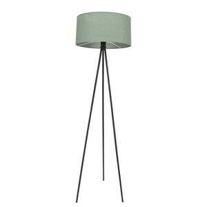 Stojací lampa SHANTI černá 1x40W E27 mátové stínidlo obraz