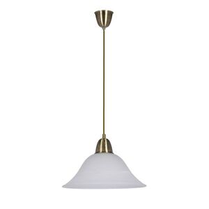 Závěsná lampa Rubi Patina 1X60W E27 Stínidlo Bílá Alabastr obraz