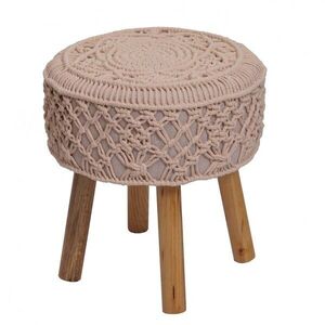 Macramé taburet obraz