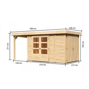 Dřevěný zahradní domek RETOLA 3 Lanitplast obraz