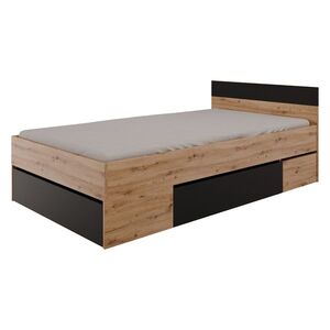 Multifunkční postel 120x200 COMBI dub Artisan/černá obraz