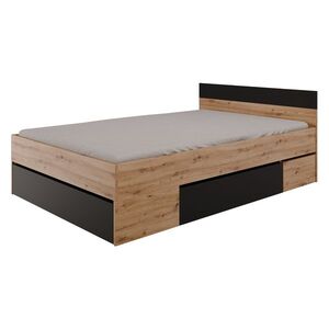 Multifunkční postel 140x200 COMBI dub Artisan/černá obraz