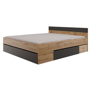 Multifunkční postel 180x200 COMBI dub Artisan/černá obraz